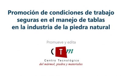 Mejora de las condiciones de trabajo relacionadas con el manejo de tablas en la industria de la piedra natural, talleres y marmolerías