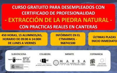 Curso gratuito con certificado de profesionalidad – Extracción de piedra natural